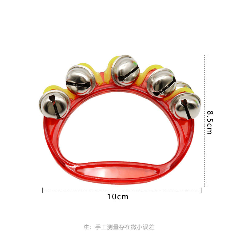 奥尔夫乐器半圆手铃婴幼儿手摇铃握铃幼儿园早教乐器教具彩铃串铃