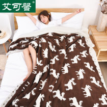 Lambskin blanket pad bed double-layer winter thickened warm single dormitory plus velvet sheets Bed-making blankets quilt