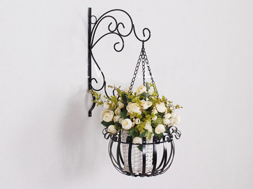 特价包邮欧式铁艺吊篮花架 创意阳台门口上墙壁挂架装饰悬挂花篮
