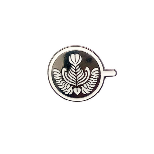 Patterned coffee cup series coffee surface metal alloy material drip oil brooch badge ເຄື່ອງປະດັບ