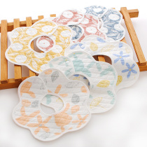 360 degrees rotating bibbling baby saliva pure cotton super soft newborn baby waterproof bibs feeding rice towels