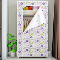Simple wardrobe Modern simple cloth cabinet Steel pipe thickened reinforced household bedroom assembly storage hanging cabinet rental room