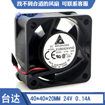 Delta EUB0424VHD 24V 0 14A 4CM 4020 2-wire dual Ball inverter cooling Fan