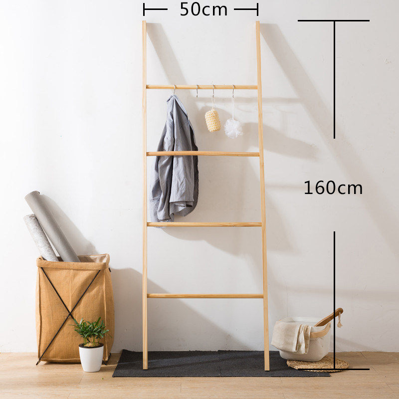 Buy Creative ladders Hanger trapezoidal solid wood coat hangers Nordic