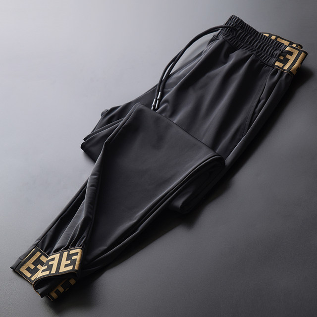 Summer light luxury ice silk casual pants men's harem pants milk silk air conditioning pants trend sports pants spirit guy Summer light luxury ice silk casual pants men's harem pants milk silk air conditioning pants trend sports pants spirit guy
