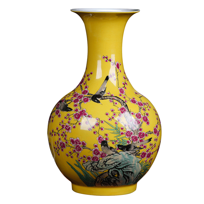 Jingdezhen ceramics hand - made enamel vase flower arrangement sitting room process of new Chinese style household act the role ofing is tasted porch place