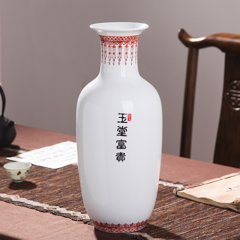 Jingdezhen ceramic vases, flower receptacle contracted TV ark, furnishing articles lucky bamboo hydroponic packages mailed home decoration arts and crafts