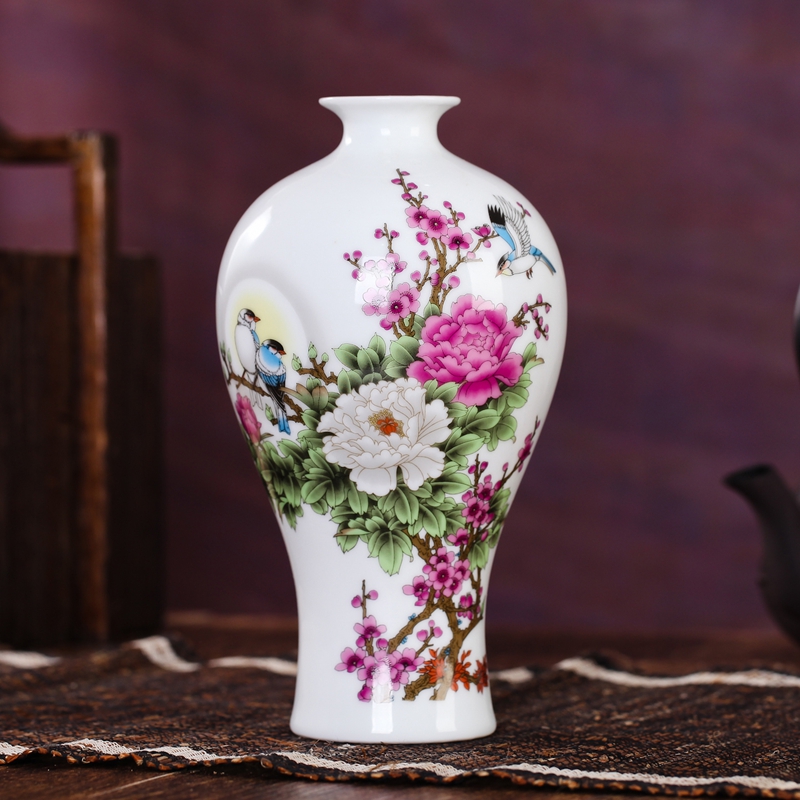 Package mail jingdezhen ceramic vase household adornment furnishing articles sitting room dining - room decorate craft flower vase