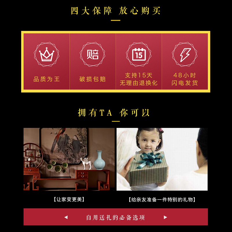 Jingdezhen ceramics vase furnishing articles flower arranging archaize sitting room up flower implement classical Chinese style household decorations