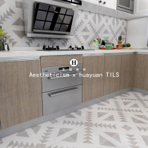 Nordic small tiles vintage gray fish bone geometric tiles 300 bathroom Bathroom Kitchen non-slip wall tiles