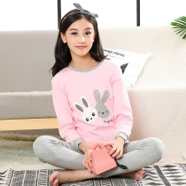 CUHK Tong Girl Thermal Underwear Suit Pure Cotton Children Autumn Clothes Autumn Pants 12 Teenagers 15 Year Old Full Cotton Wool Sweater