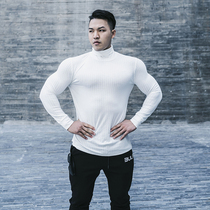 BEESTRONG SPORTS long sleeve MENs stretch turtleneck crew neck Quick-drying running breathable tights Fitness long sleeve