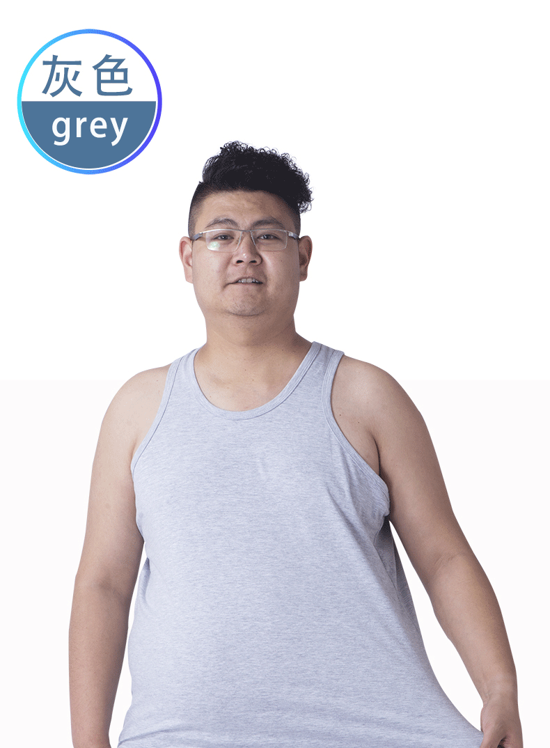 中老年大码跨栏背心男莫代尔加肥加大工字背心宽松老头衫胖子吊带_as