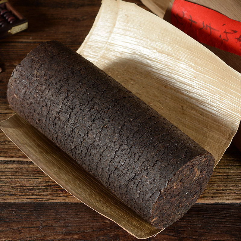 雁山云雾 茶柱 普洱茶熟茶老茶柱古树纯料龙柱1000克 云南茶叶