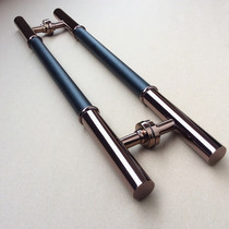 Hotel box door luxury door handle glass door solid wood door handle stainless steel bag leather handle