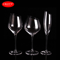 2 crystal glass red wine cups Creative pitched wine glasses Champagne glasses Home wine glasses Bordeaux High foot cups