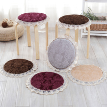 Curtain winter Korean velvet small round stool cover European round cushion single round stool non-slip round cushion