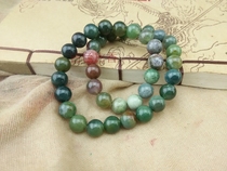 Natural crystal water plant agate colorful jade agate men and women fashion wild bracelet bracelet hand string National Wind to send girlfriend