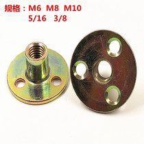 Thickened iron plate furniture t locking three-hole m6m8m10 hand screw round flange grade m64 8 carbon steel national standard nut 2 5