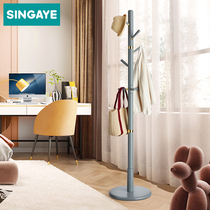Solid wood coat rack floor clothes storage bedroom hangers multifunctional storage bag simple modern space