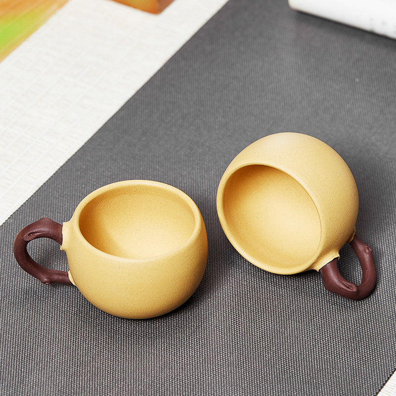 紫砂主人杯原矿黄金段泥功夫小茶杯品茗单杯陶瓷功夫茶具