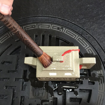 原木养壶笔功夫茶具茶盘刷子不掉毛茶刷扫茶笔壶刷
