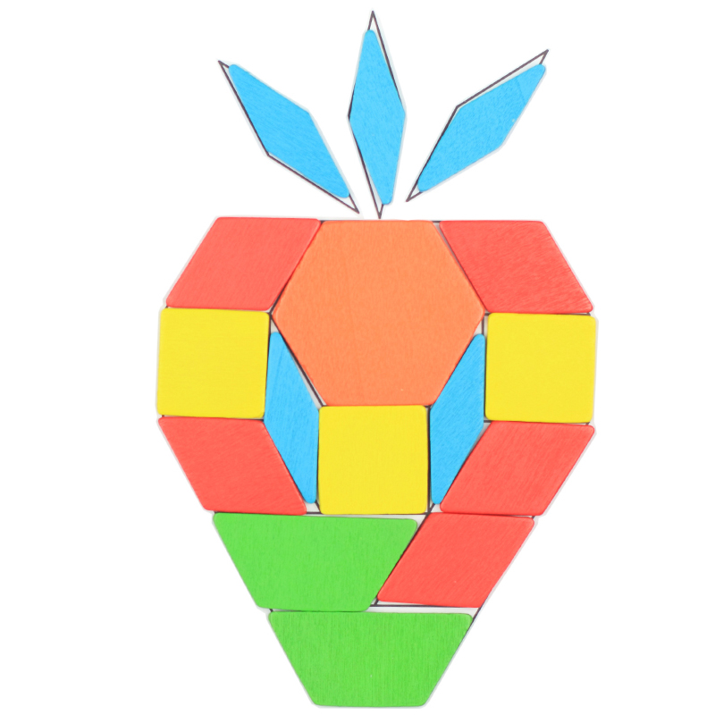 木质小学生七巧板积木儿童启蒙拼图宝宝智力形状认知几何早教玩具