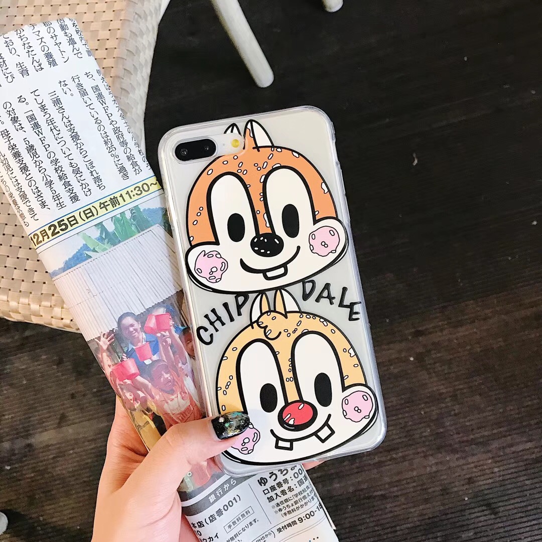 可爱卡通透明情侣iPhoneX手机壳苹果7plus\/8\/