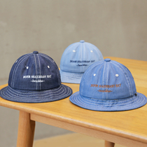 Childrens hat Spring and autumn Korean version shade denim pot hat boy girl super cute baby baby pot hat simple tide