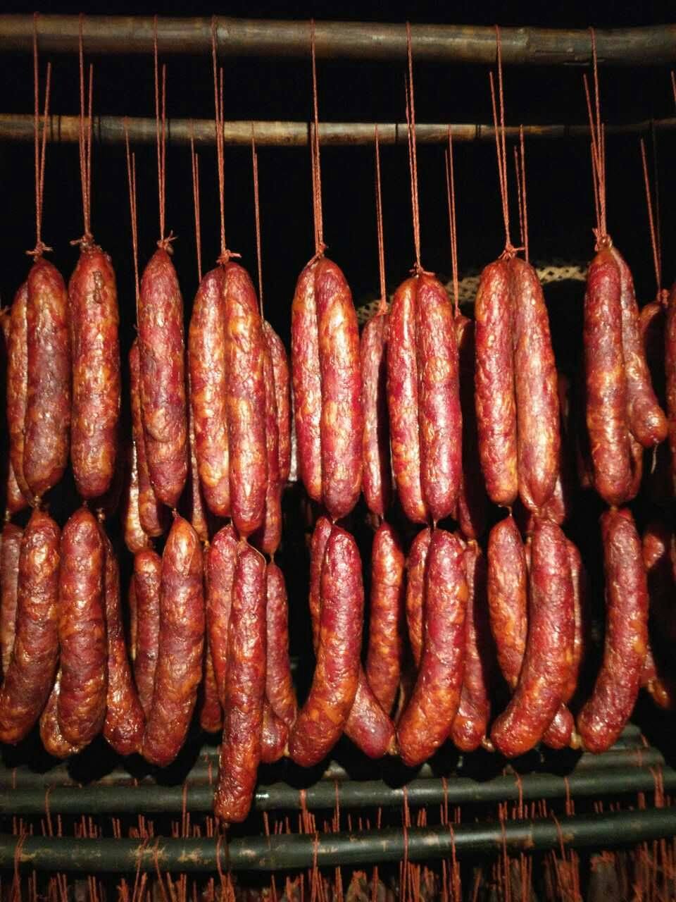 四川制作甜肠广味香肠 土特产烟熏肉腊肉土猪肉 农家自制腊肠500g