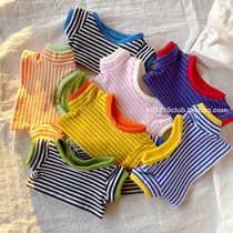 (Goose Factory Spot) 20cm Waters All cotton Coloured Stripes T-shirt Bull Oil Fruits Green for a total of nine