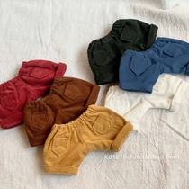 (Spot) 20cm Waits with autumn-winter-style light core suede pants stars the same retro color pantypants