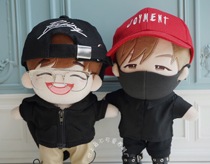 (clear cabin) 20cm va hat red powder black plaid four sticks ball cap black red