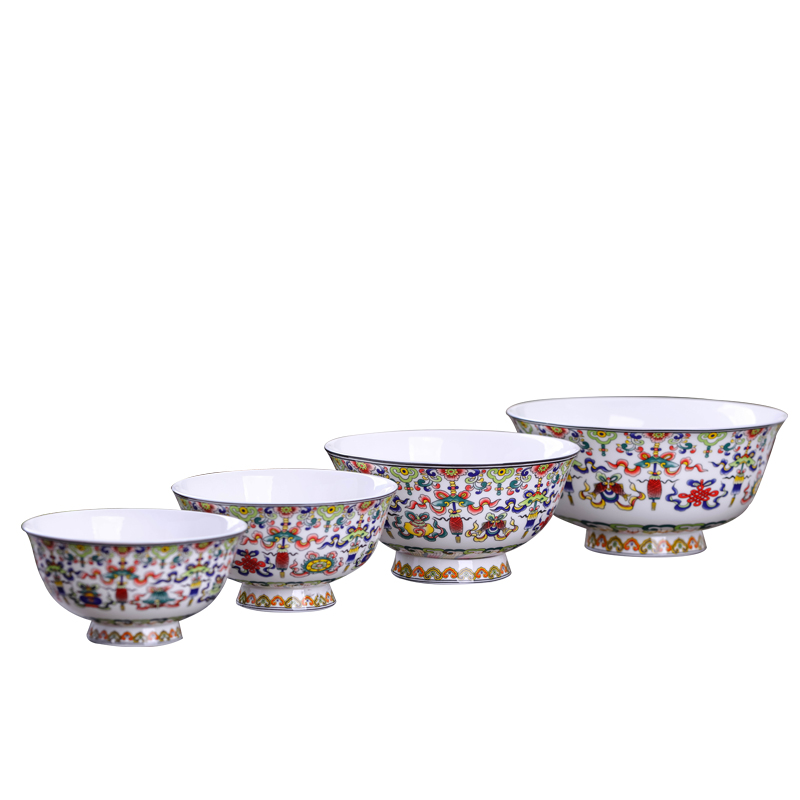 Jingdezhen ceramic Chinese style restoring ancient ways is the life of the dishes suit tall ceramic bowl chopsticks home to eat small bowl single plate