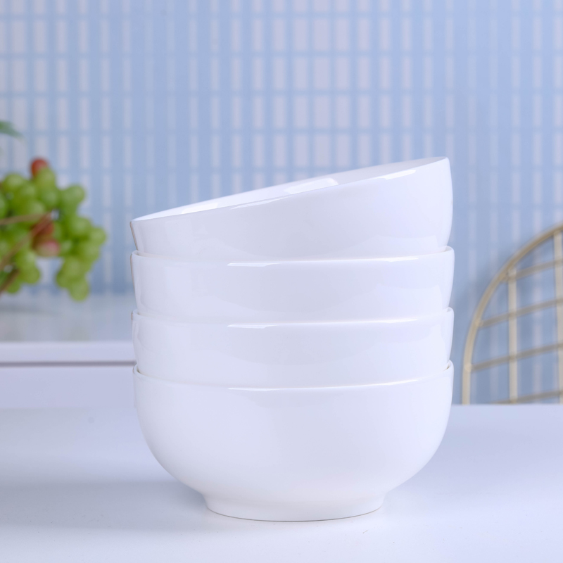 Jingdezhen ceramic rainbow such use white household utensils to eat a single large bowls of rice bowl noodles bowl of soup bowl bowl