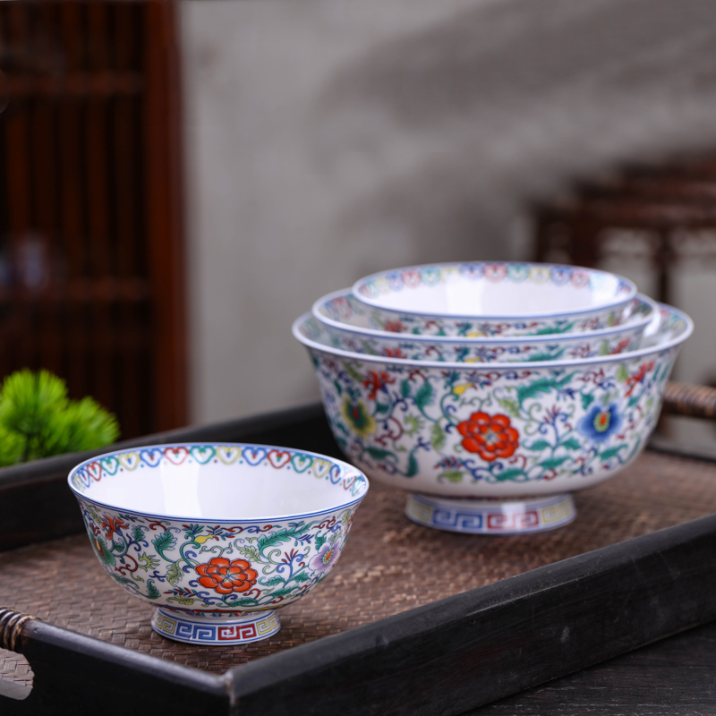 Special microwave ceramic dishes suit large ipads porcelain high soup bowl household combination of single rice bowls