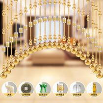 Bead curtain Door curtain Crystal partition curtain Household living room entrance bathroom Bedroom decoration Gourd hanging curtain free hole