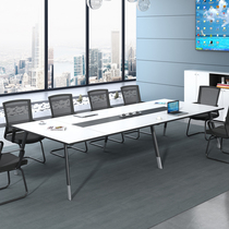 Office furniture desk large long table panel negotiation long table simple modern meeting table and chair combination Chengdu