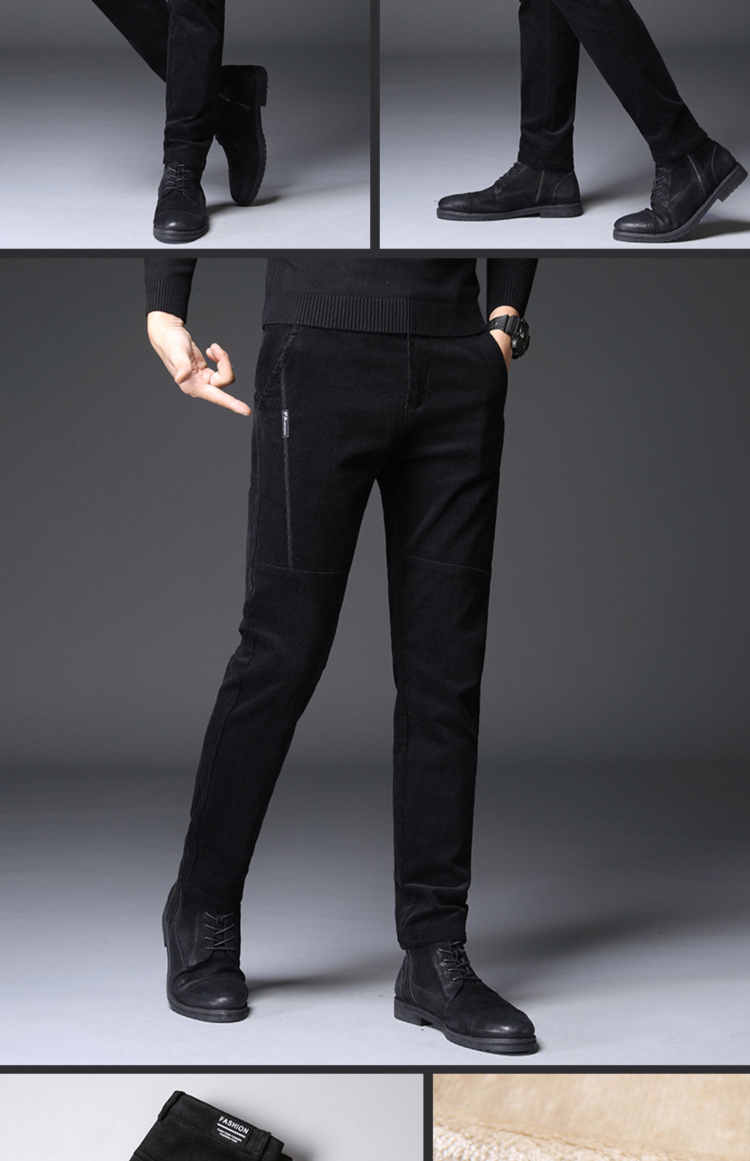 秋冬灯芯绒休闲裤男韩版潮流修身冬季加绒加厚保暖男士长裤子百搭