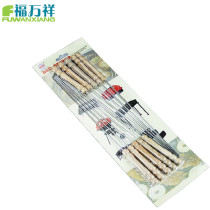 Fu Wanxiang barbecue tools ten non-magnetic stainless steel barbecue needle barbecue signature wooden handle food baking needle