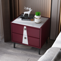 Will-style Light Lavish Bed Head Cabinet Net Red Pole Minimalist bedroom minimalist modern cortex solid wood rock plate containing lockers