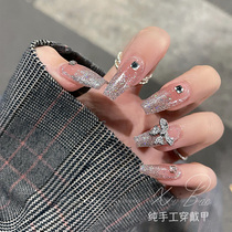 Wear a hand - made custom network red blast fake nails 2022 new high - sensibility luxury removable nail patch