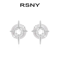RSNY star stud earrings womens sterling silver 2020 new fashion light luxury European and American style quality ins simple#Plex