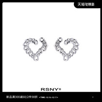 (New) RSNY chain love ear clip female earless simple sex cold niche retro advanced earrings