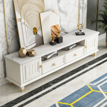 Nordic TV cabinet coffee table combination light luxury modern simple living room ins bedroom white paint new spot