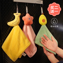 Childrens hand towel hanging hand absorbent towel toilet kitchen cute hand towel wipe handkerchief Korean creative
