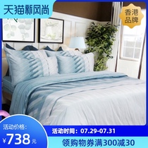 Rapee Lifao Tencel printing four-piece set 1 8-meter bed double duvet cover sheets Bedding Light luxury simple