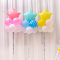 Custom name pentagram aluminum film flow Su Balloon Wedding wedding party Birthday Party Decorative arranged supplies