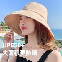 Hat spring and autumn sunscreen fisherman hat womens summer sun hat shade new 2020 net red cover face anti-UV tide