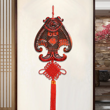 Китайская настенная обивка гостиная дерево винтажная рыба подвеска ресторан чайная башня китайский деревянный коридор мягкая стена